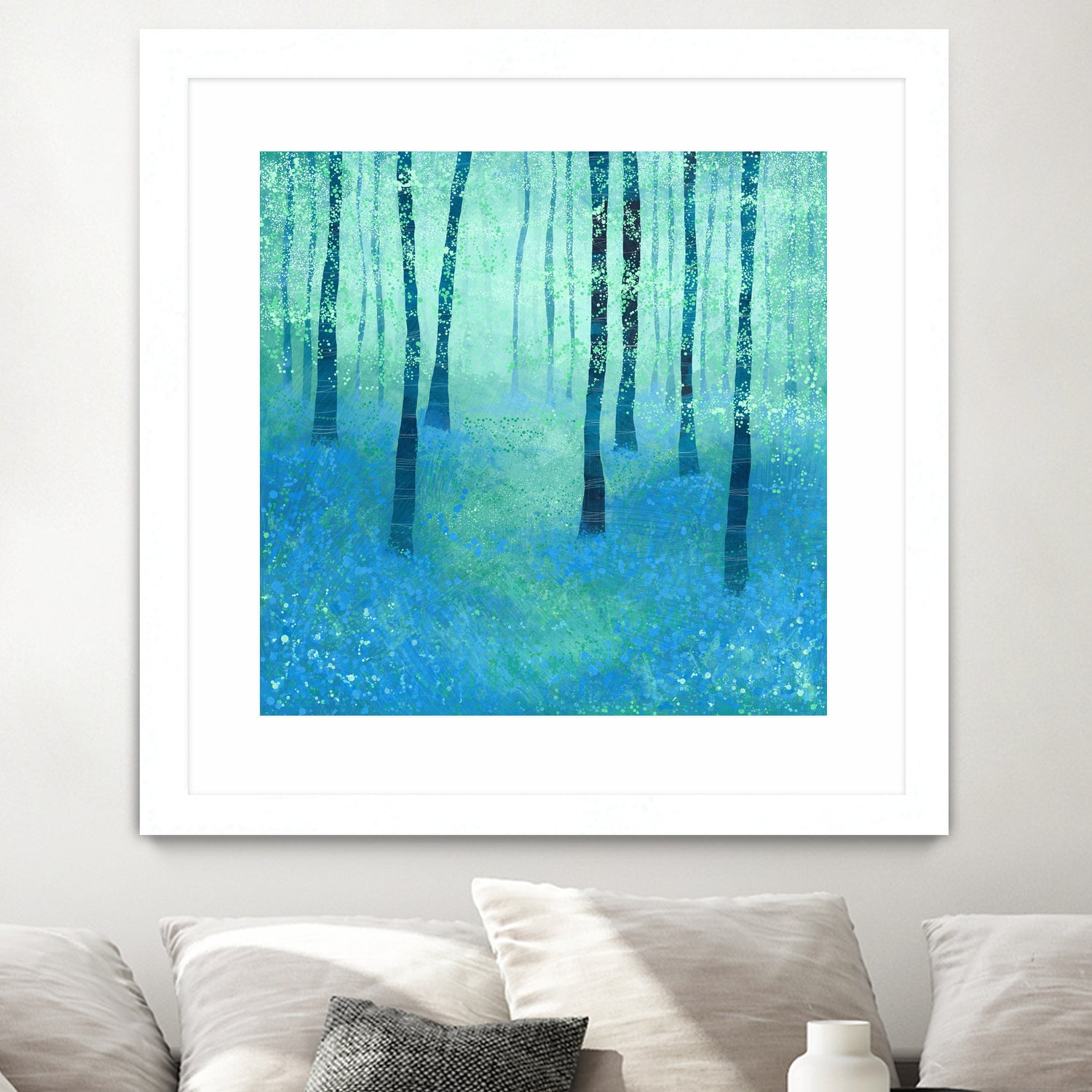 Bluebells, Challock by Nic Squirrell on GIANT ART - green digital painting