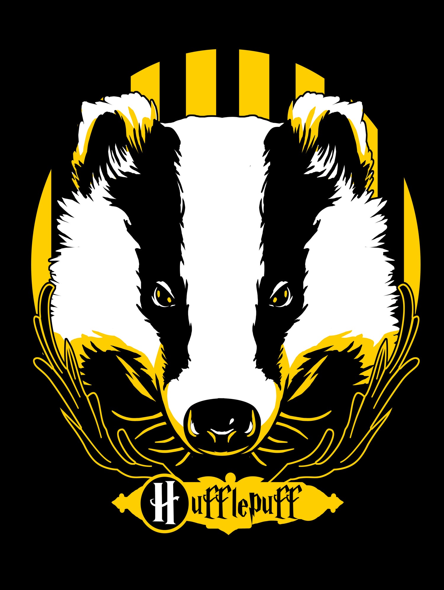 Hufflepuff by Samuel Rodrigues on GIANT ART - black digital painting