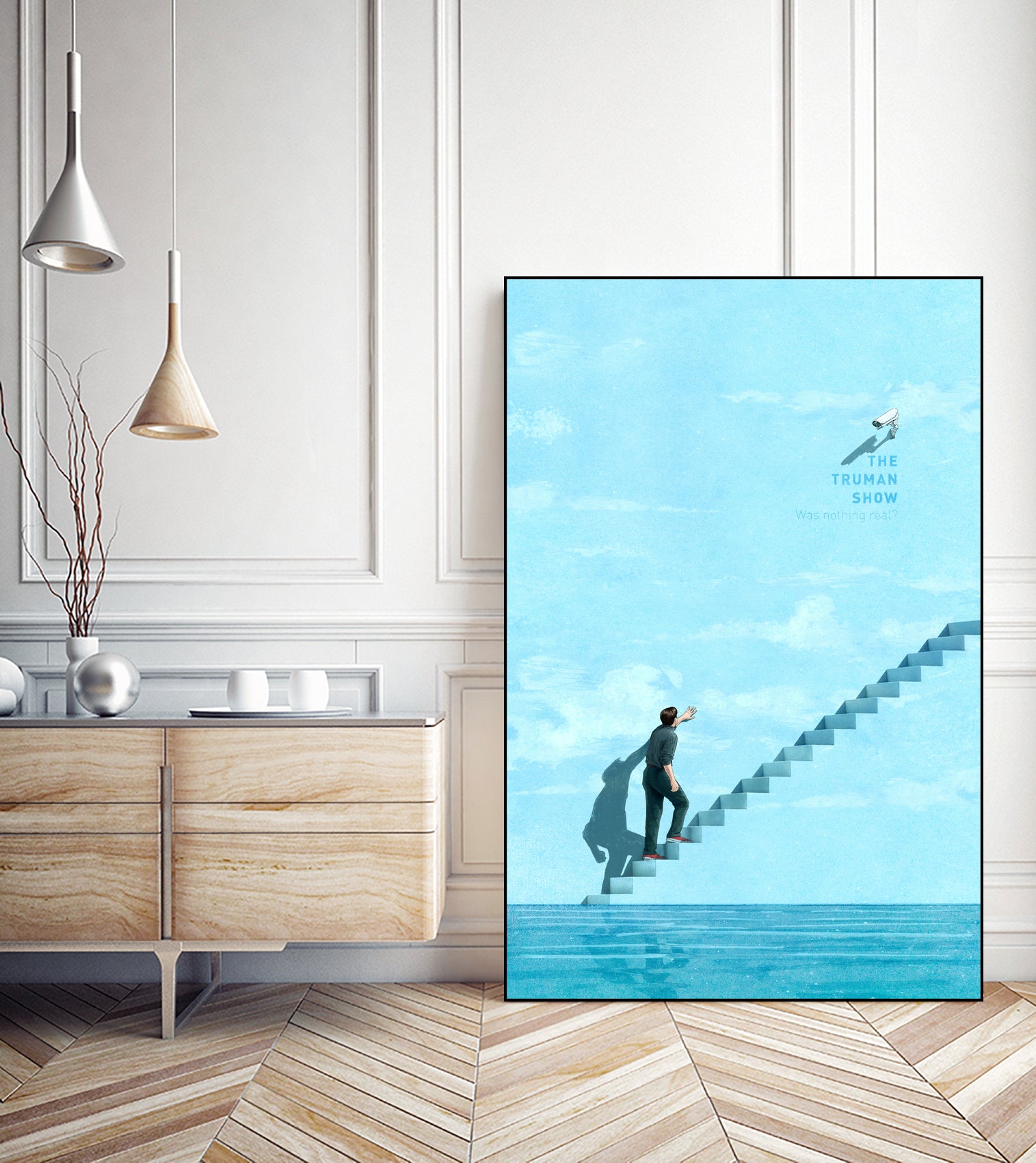 The Truman Show by Jason Ratliff on GIANT ART - blue digital painting