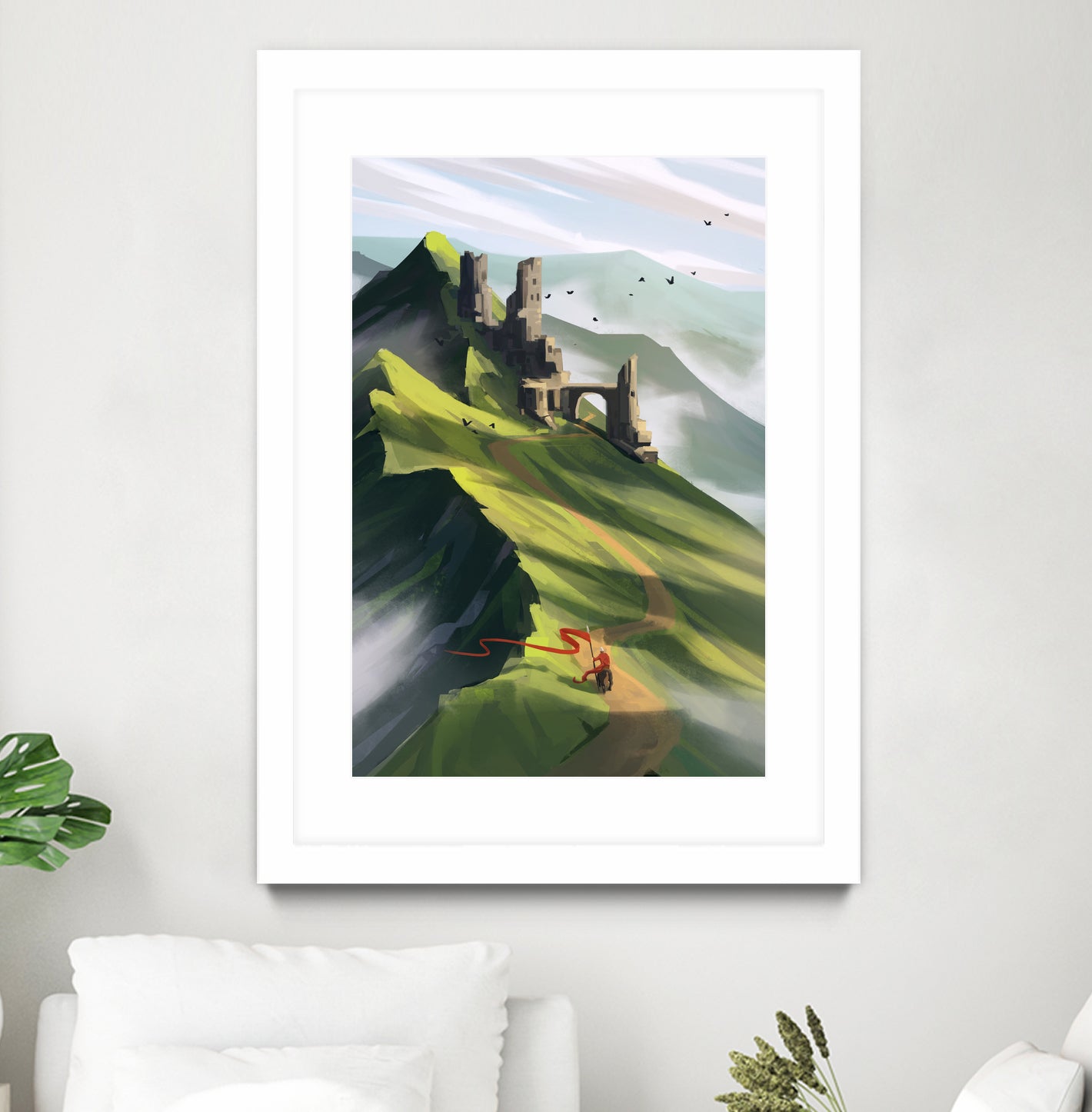 Lonely knight by Laszlo Ede on GIANT ART - white digital painting