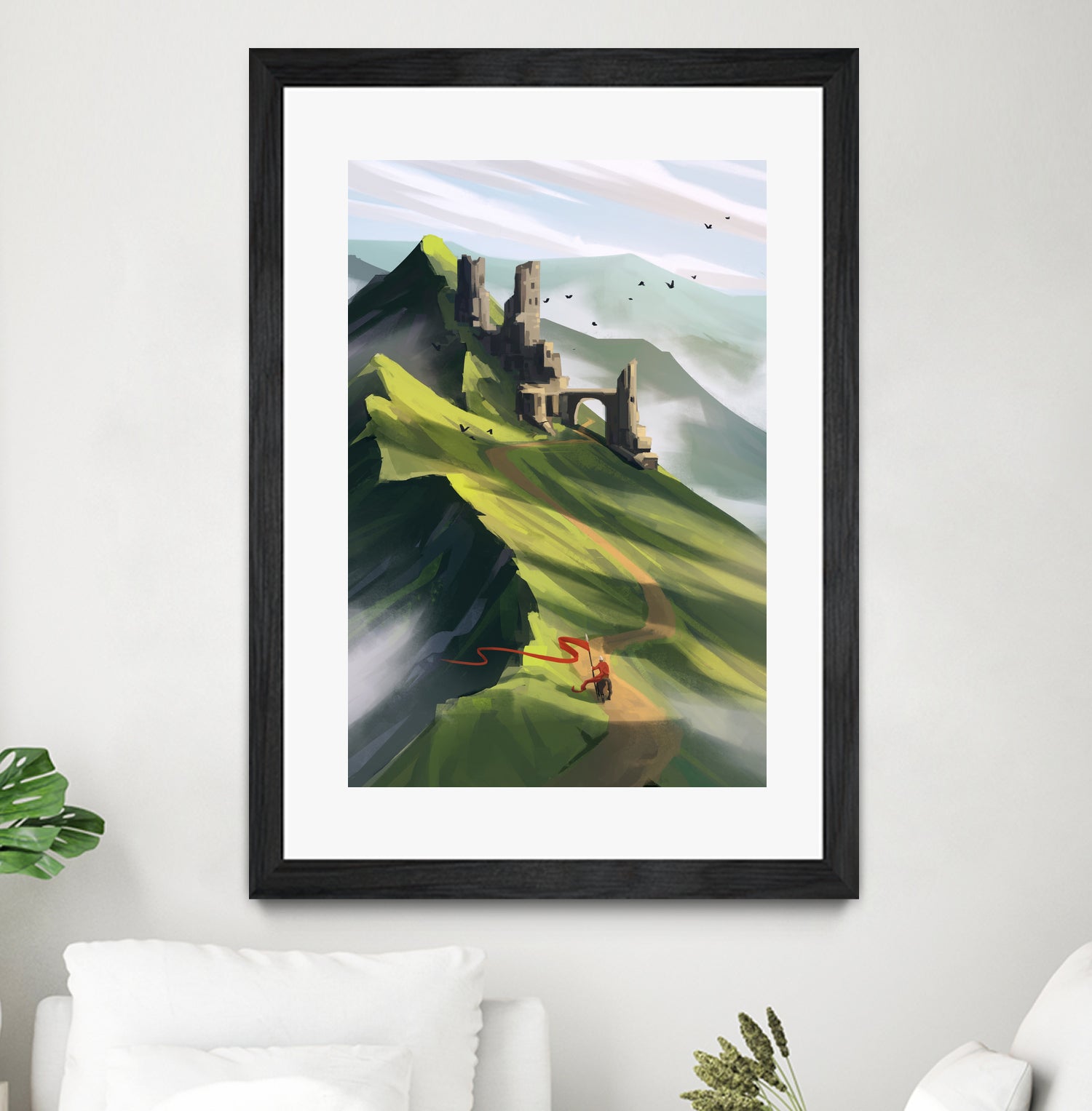 Lonely knight by Laszlo Ede on GIANT ART - white digital painting