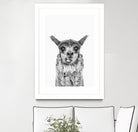 Happy Llama by Kathrin Pienaar on GIANT ART - gray photo manipulation