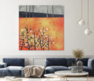 Blackthorn Blossom Landscape by Nic Squirrell on GIANT ART - orange digital painting