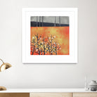 Blackthorn Blossom Landscape by Nic Squirrell on GIANT ART - orange digital painting