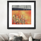 Blackthorn Blossom Landscape by Nic Squirrell on GIANT ART - orange digital painting