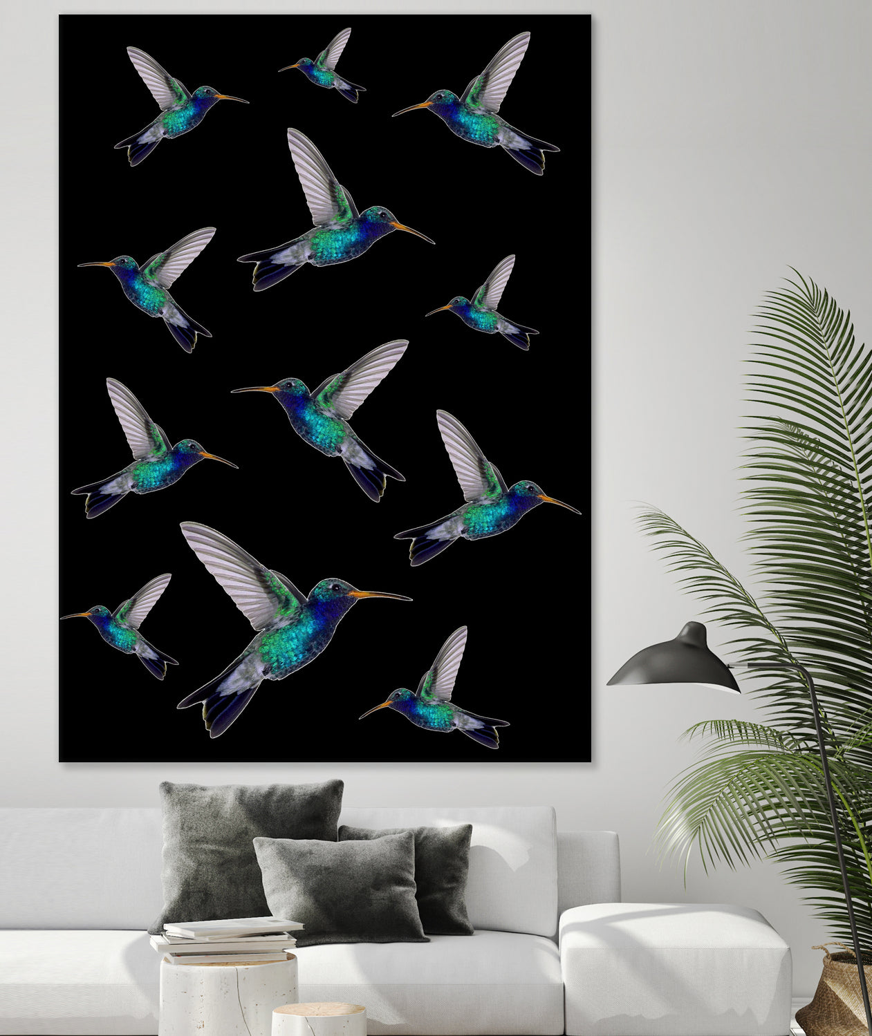 hummingbird pattern by Kiki Castel on GIANT ART - green vector illustration