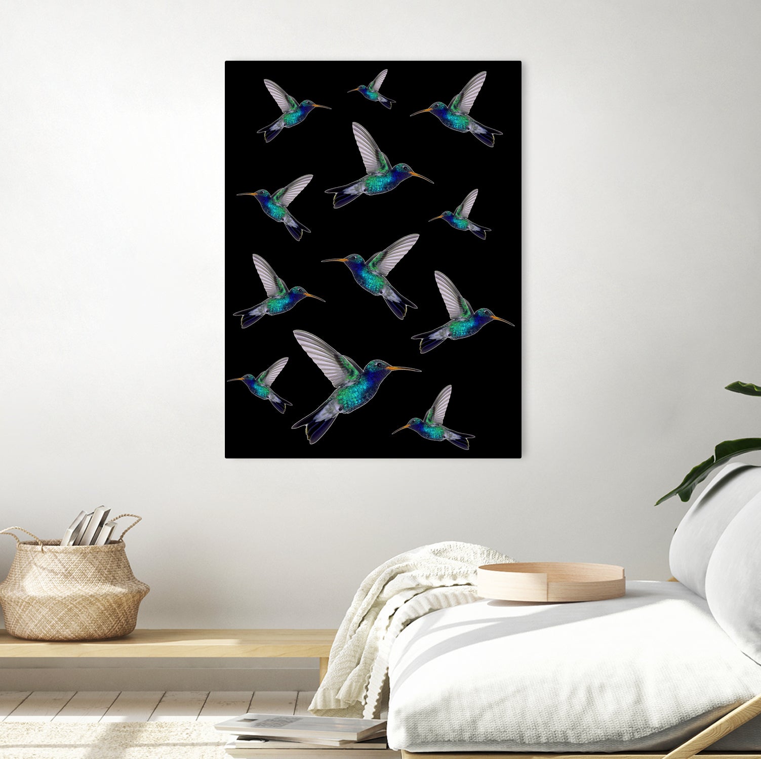 hummingbird pattern by Kiki Castel on GIANT ART - green vector illustration