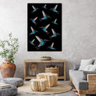 hummingbird pattern by Kiki Castel on GIANT ART - green vector illustration