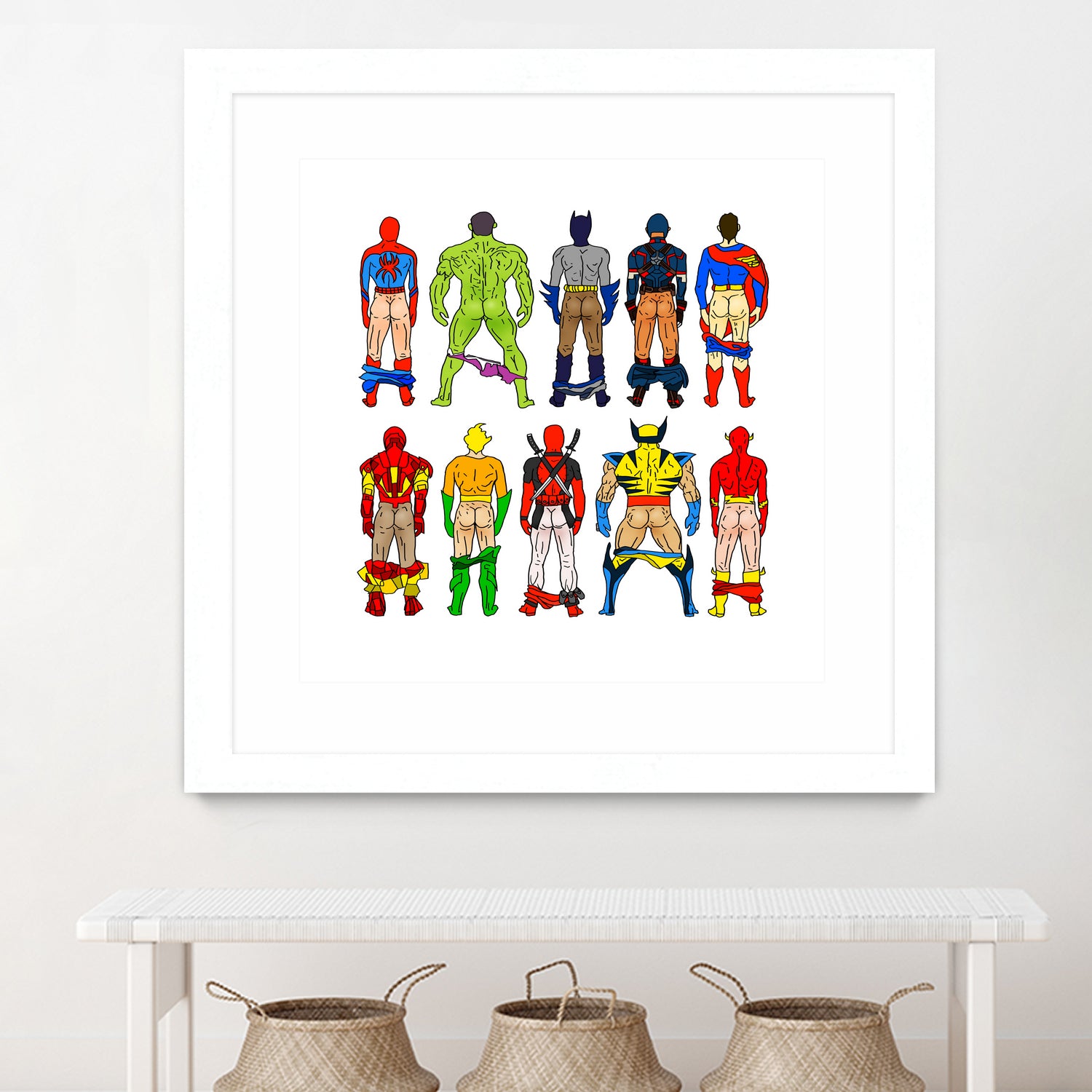 Super Hero Butts by Winston Chiu on GIANT ART - white digital drawing