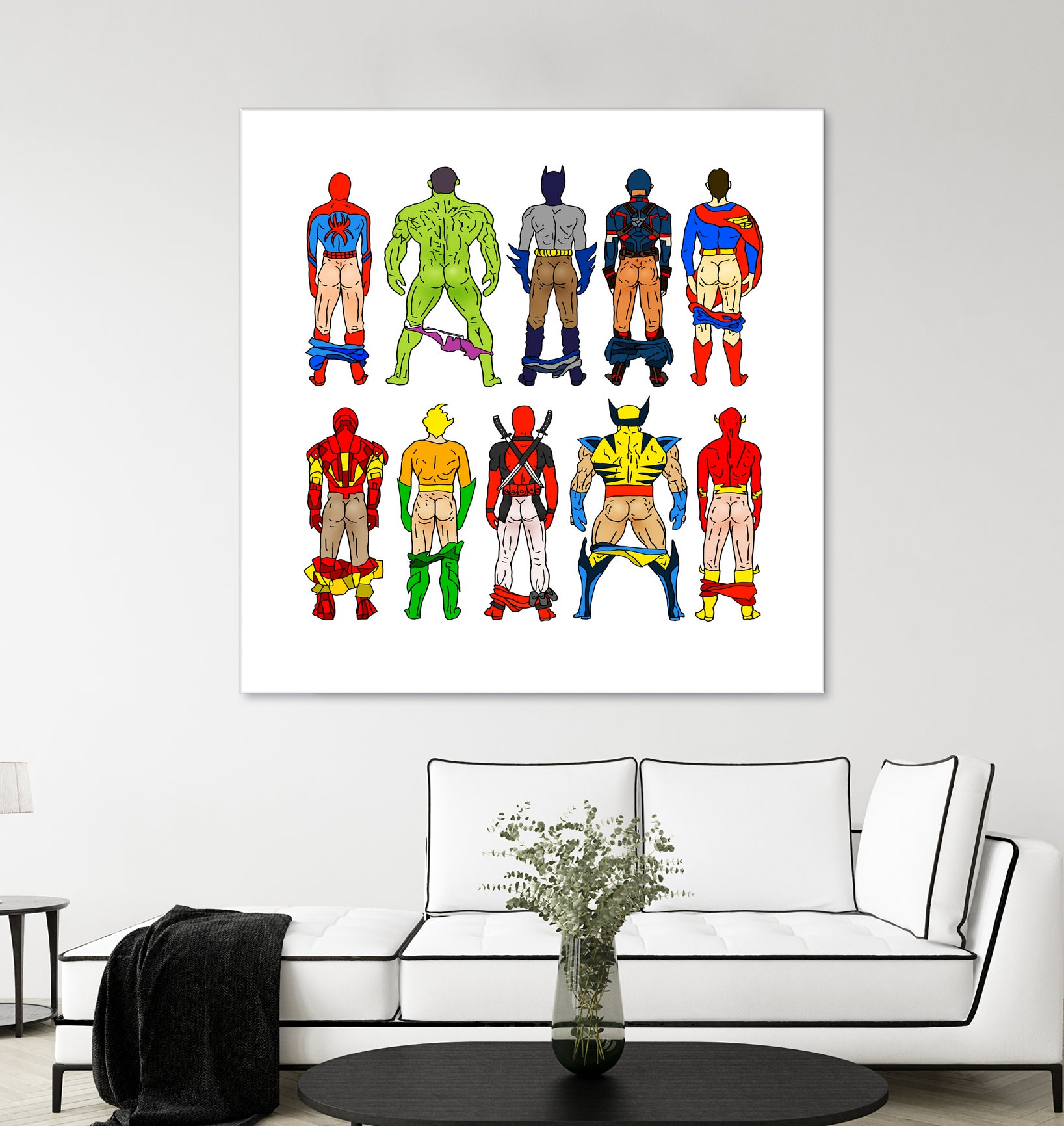 Super Hero Butts by Winston Chiu on GIANT ART - white digital drawing