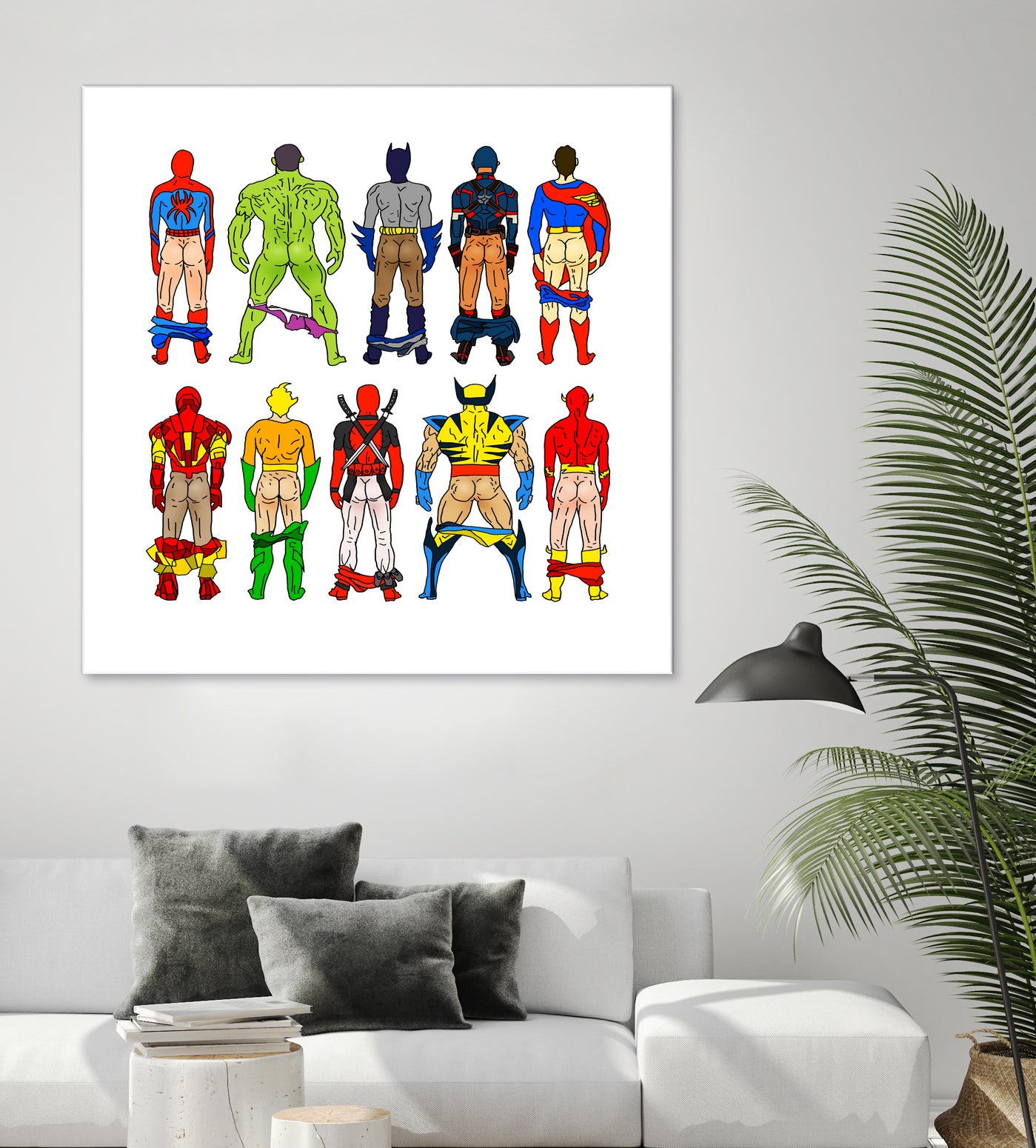 Super Hero Butts by Winston Chiu on GIANT ART - white digital drawing