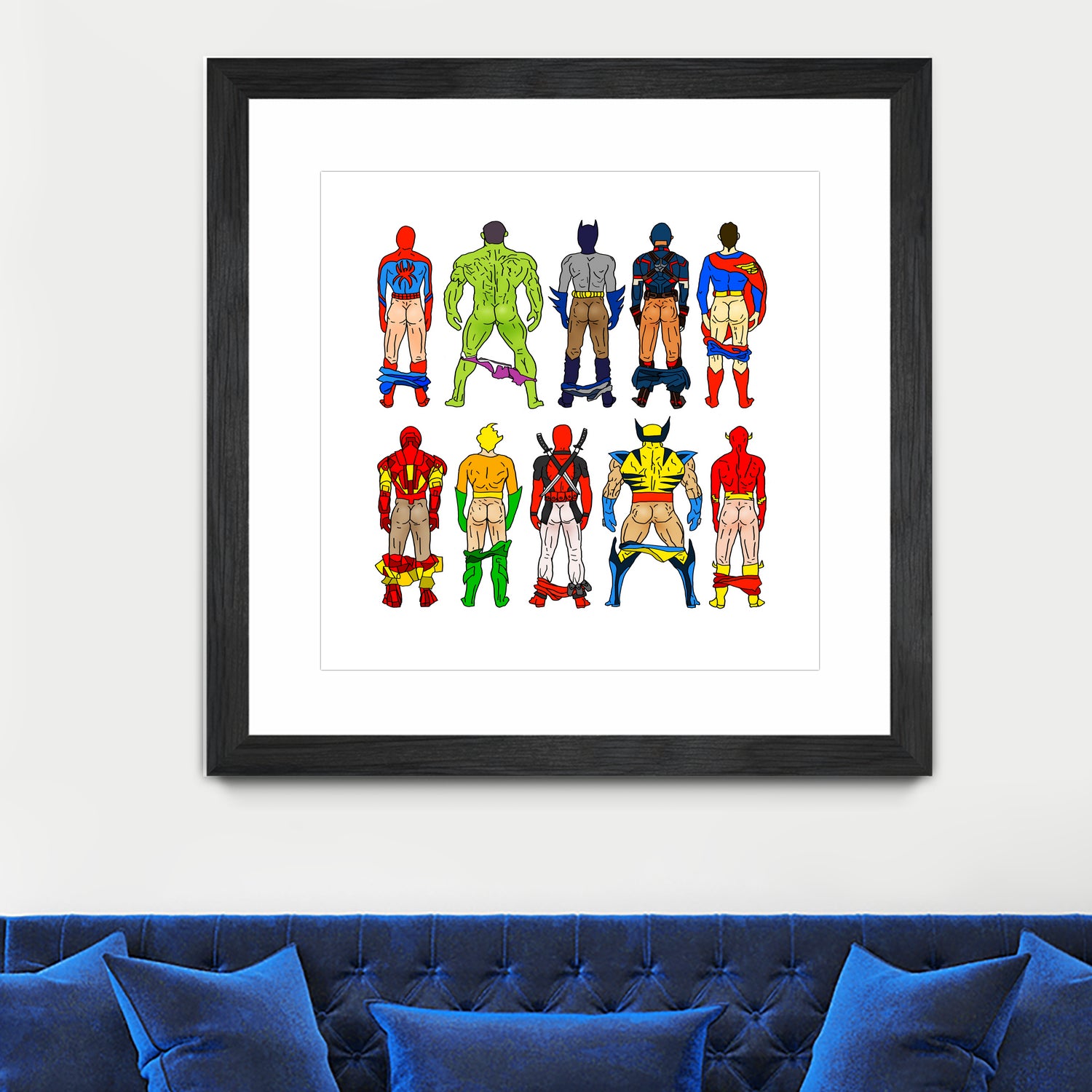 Super Hero Butts by Winston Chiu on GIANT ART - white digital drawing