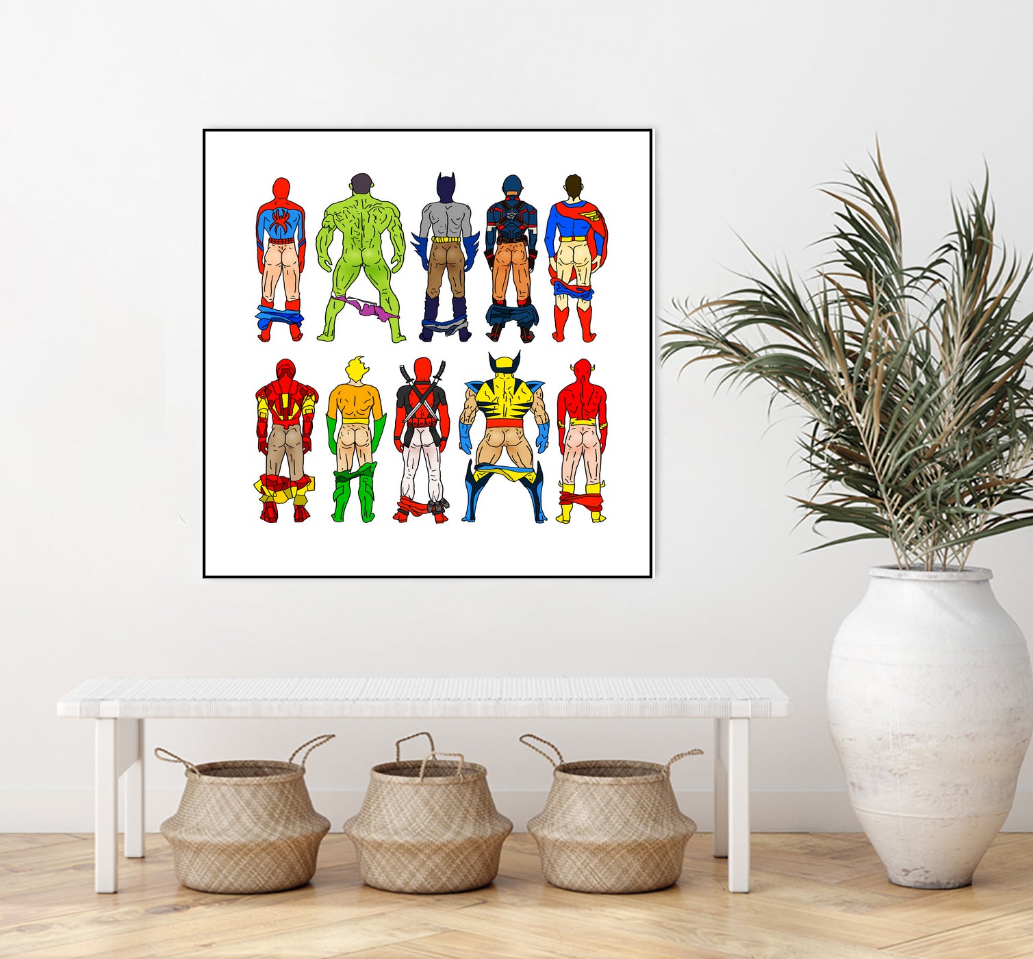 Super Hero Butts by Winston Chiu on GIANT ART - white digital drawing