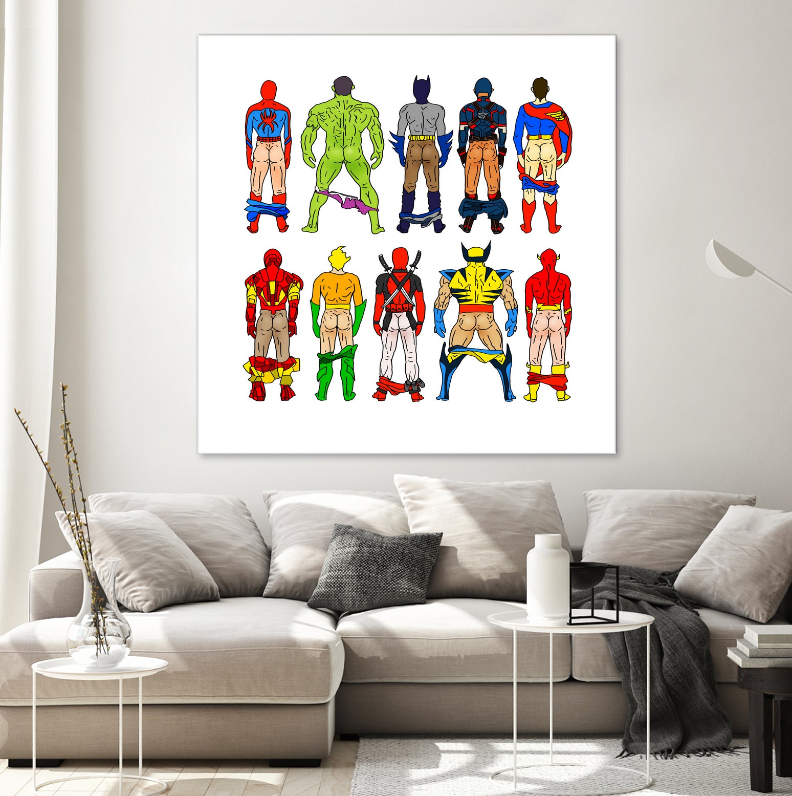 Super Hero Butts by Winston Chiu on GIANT ART - white digital drawing