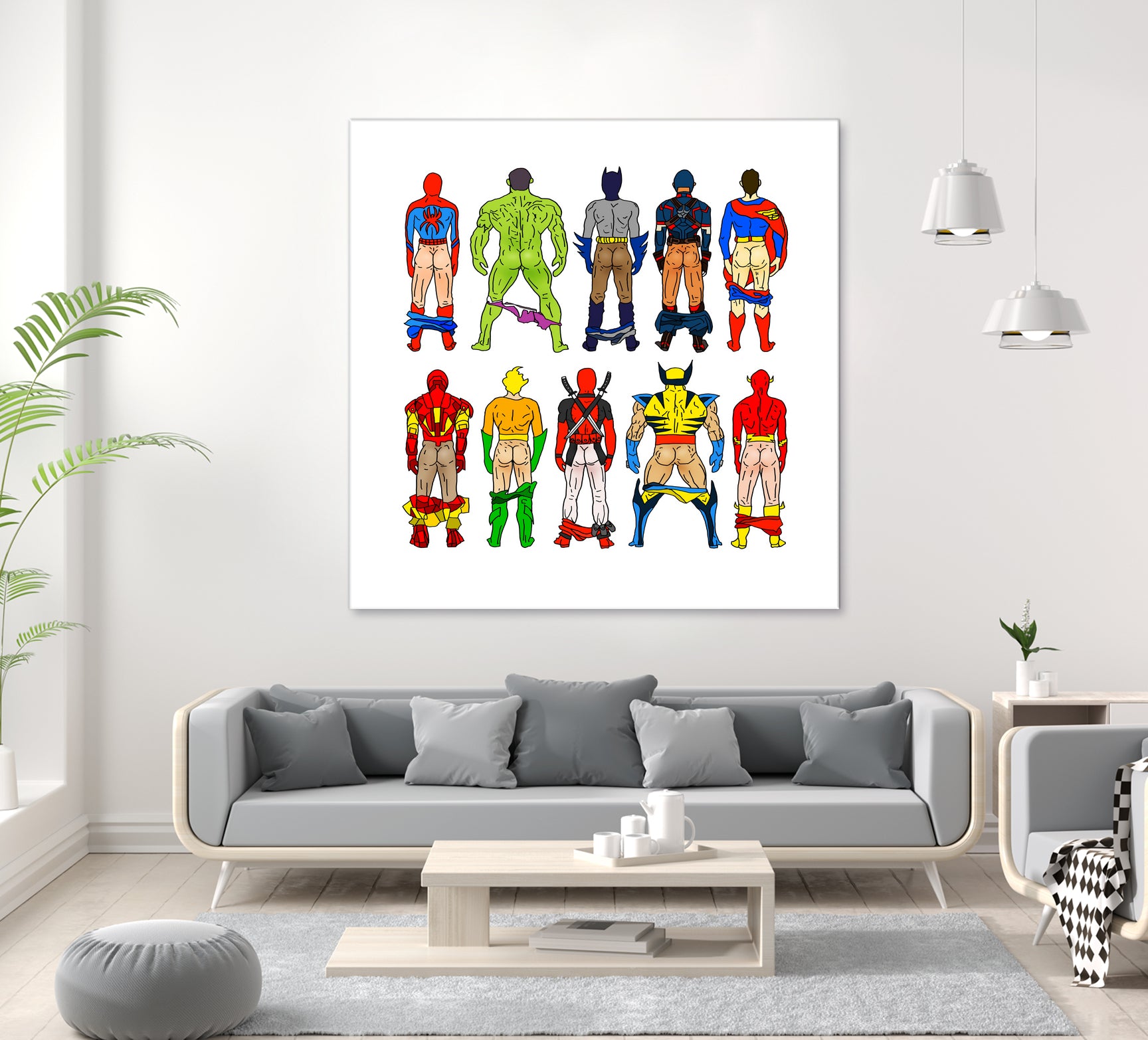 Super Hero Butts by Winston Chiu on GIANT ART - white digital drawing