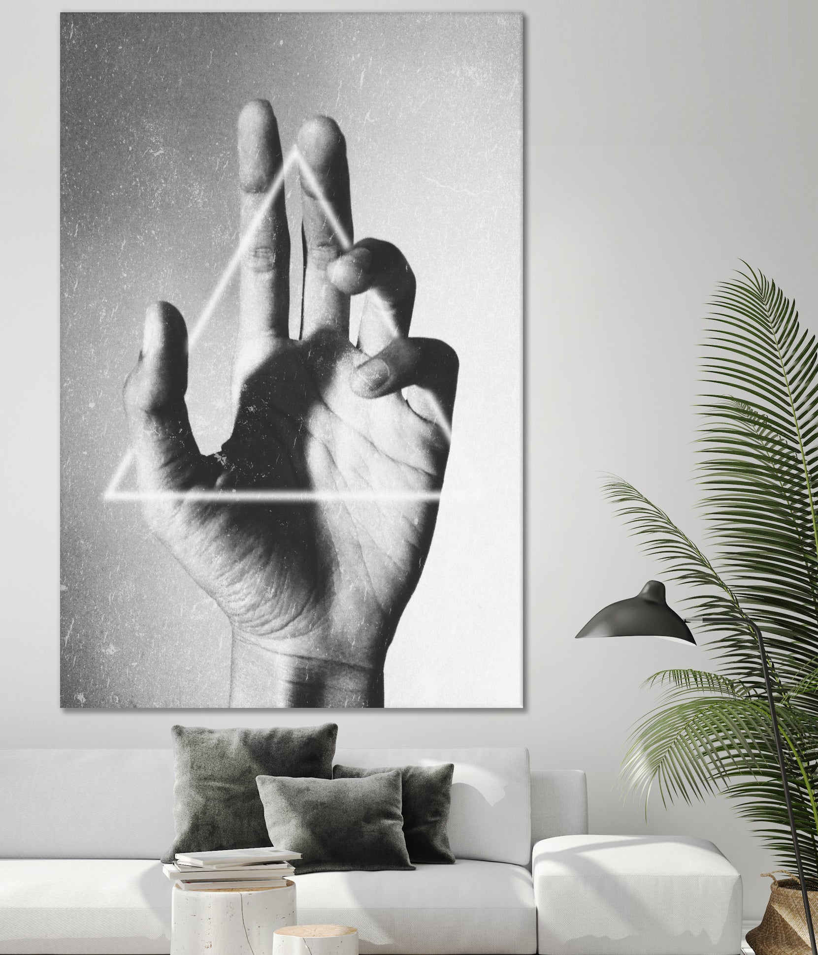 Hand + Triangle by Annisa Tiara Utami on GIANT ART - gray photo manipulation