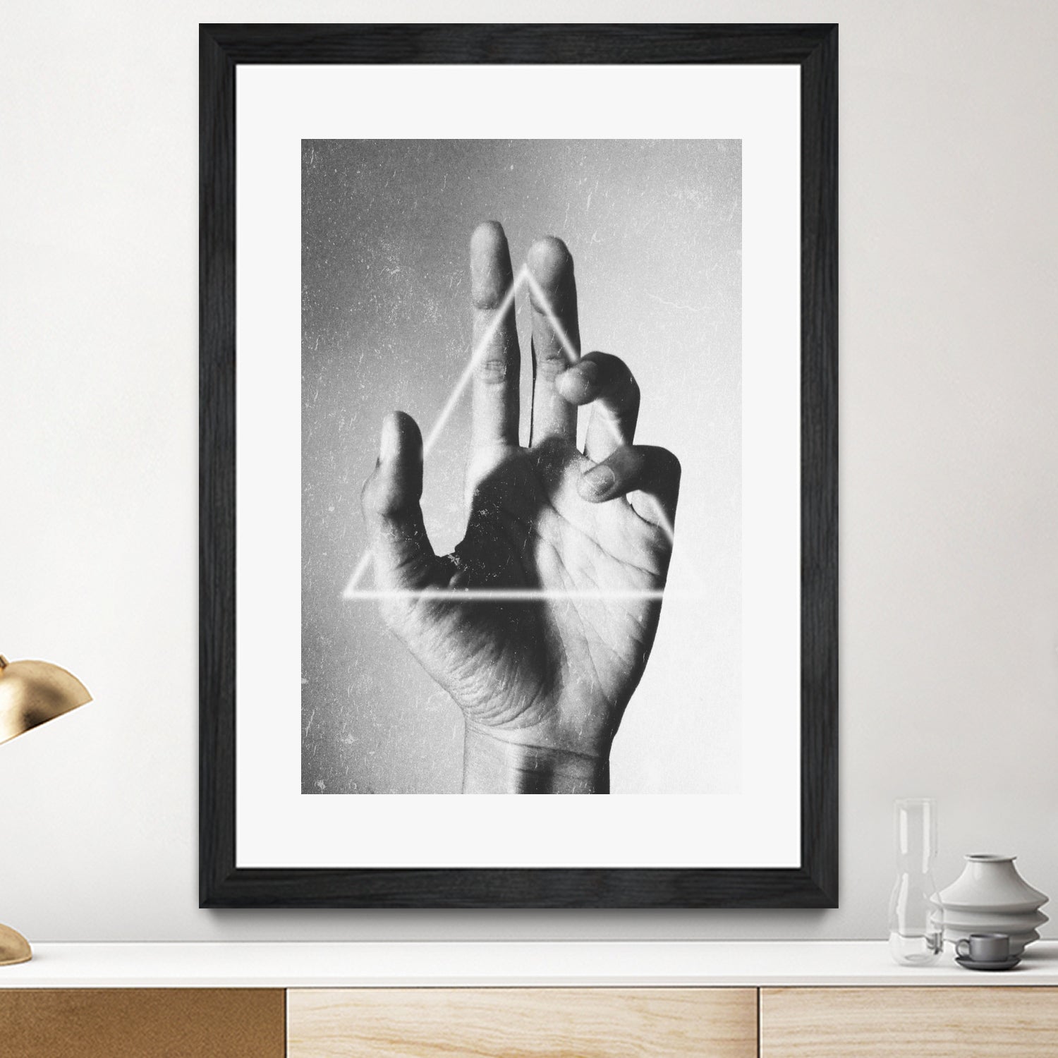 Hand + Triangle by Annisa Tiara Utami on GIANT ART - gray photo manipulation