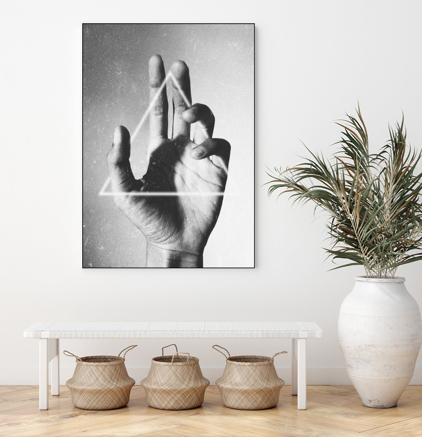 Hand + Triangle by Annisa Tiara Utami on GIANT ART - gray photo manipulation