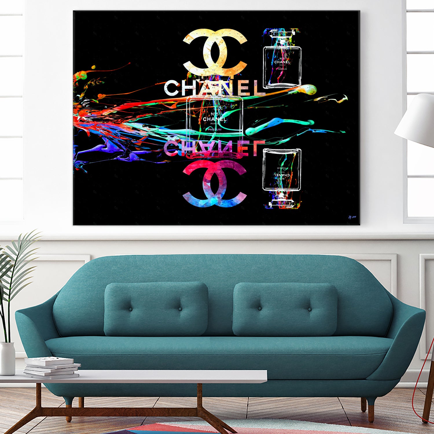 Chanel Perfumes by Daniel Janda on GIANT ART - black mixed media