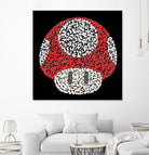 The Red Mushroom in Mario Bros by Caroline BESSIERES on GIANT ART - red digital drawing