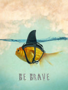 BE BRAVE by Vin Zzep on GIANT ART - white digital painting