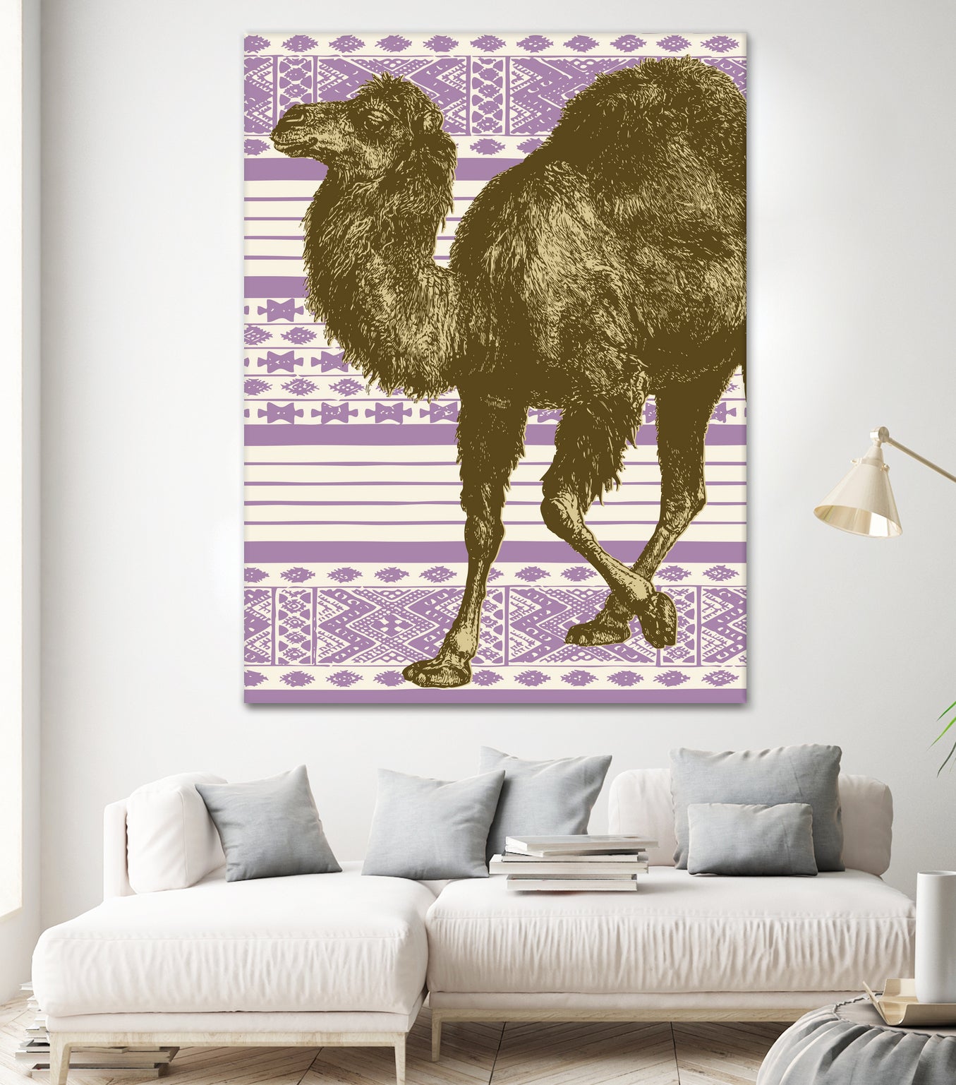 Bazaar Camel Lavender by Thomas Fernez on GIANT ART - fuchsia digital drawing