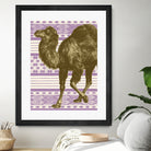 Bazaar Camel Lavender by Thomas Fernez on GIANT ART - fuchsia digital drawing