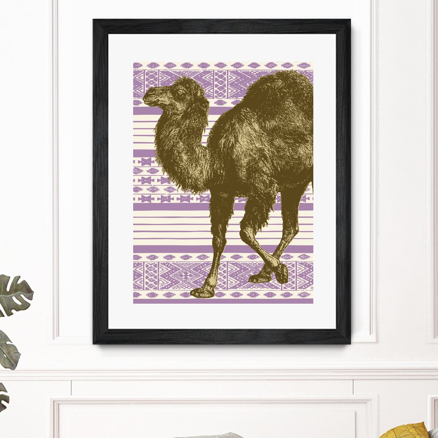 Bazaar Camel Lavender by Thomas Fernez on GIANT ART - fuchsia digital drawing