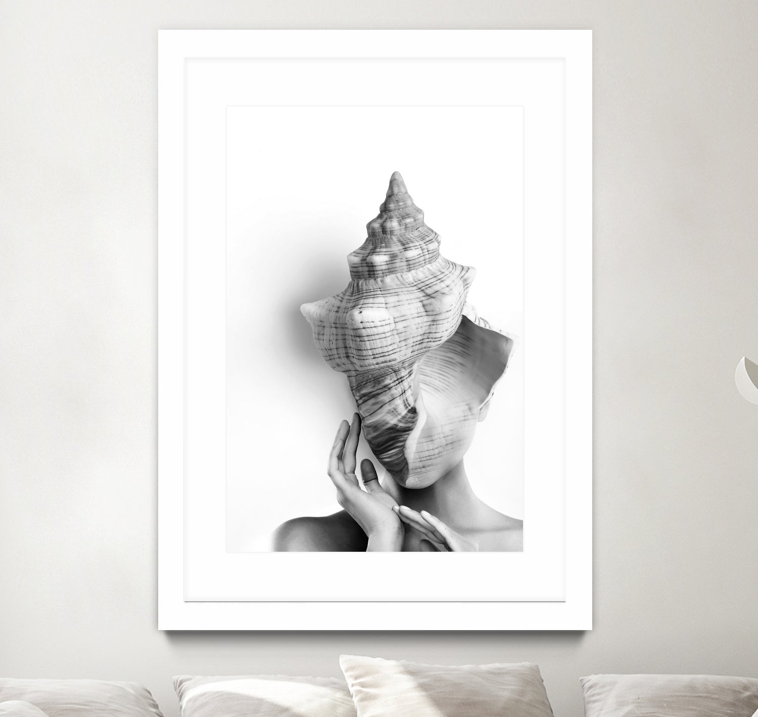 Lady in a Shell by Tania Amrein on GIANT ART - gray mixed media