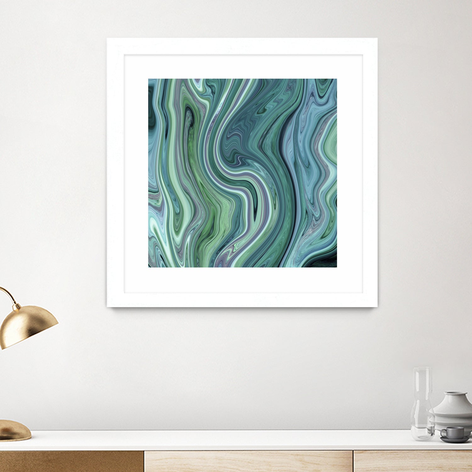 Green marble I by Tania Amrein on GIANT ART - green digital drawing