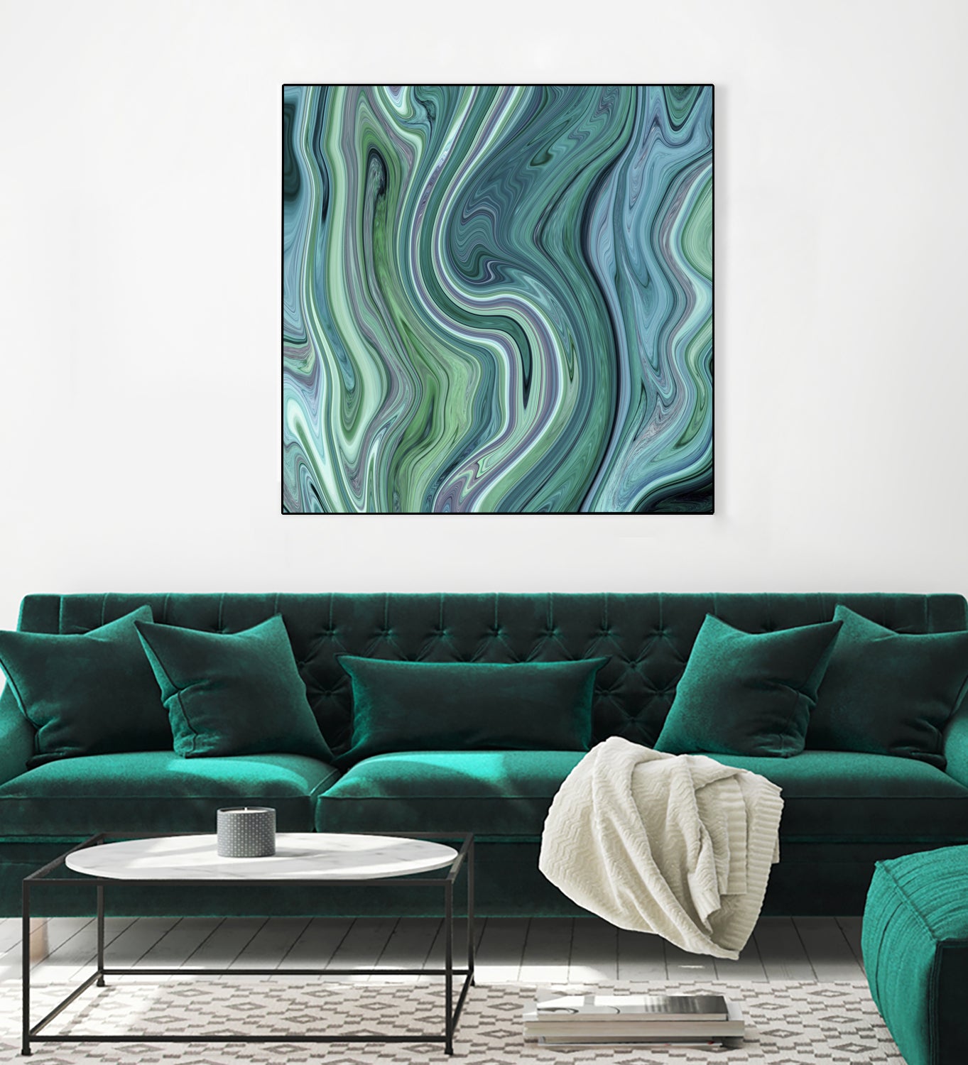 Green marble I by Tania Amrein on GIANT ART - green digital drawing