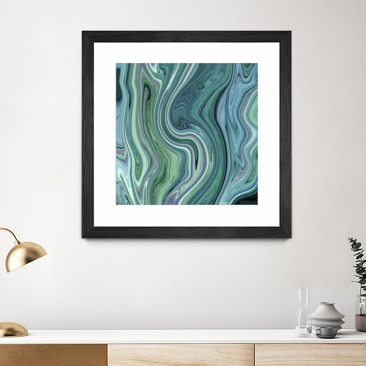 Green marble I by Tania Amrein on GIANT ART - green digital drawing