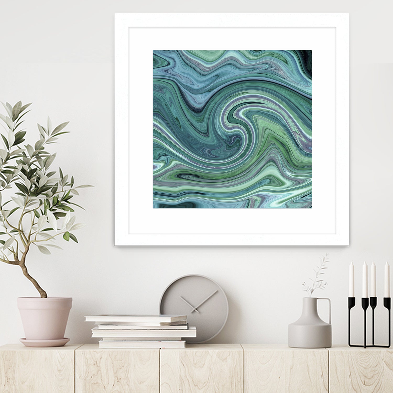 Green marble II by Tania Amrein on GIANT ART - green digital drawing