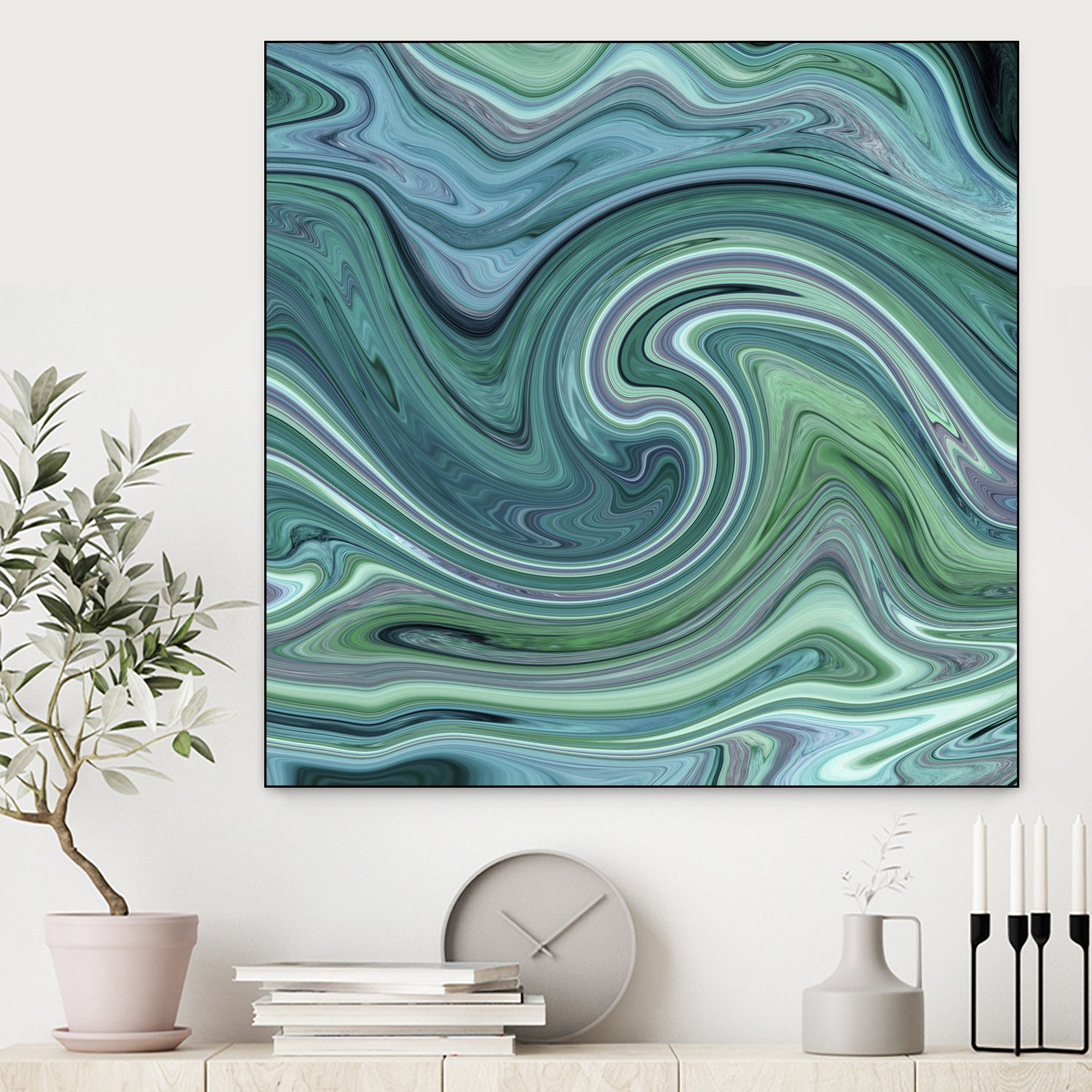 Green marble II by Tania Amrein on GIANT ART - green digital drawing