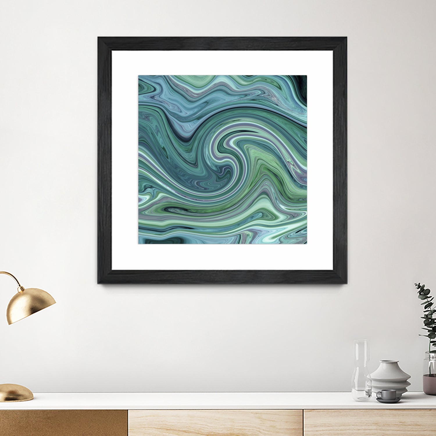 Green marble II by Tania Amrein on GIANT ART - green digital drawing