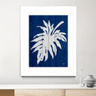 Blue Nature Dark Blue Palm5 by Catia Keck on GIANT ART - blue photo manipulation