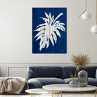 Blue Nature Dark Blue Palm5 by Catia Keck on GIANT ART - blue photo manipulation