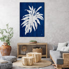 Blue Nature Dark Blue Palm5 by Catia Keck on GIANT ART - blue photo manipulation