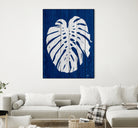 Blue Nature Dark Blue Palm2 by Catia Keck on GIANT ART - blue mixed media