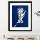 Blue Nature Dark Blue Palm4 by Catia Keck on GIANT ART - blue mixed media