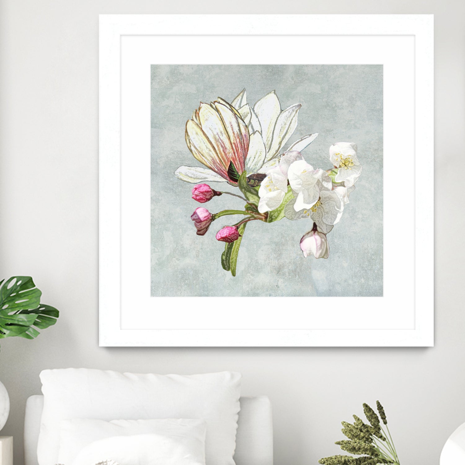 Magic in the air - blossoming by anne corr on GIANT ART - gray digital painting