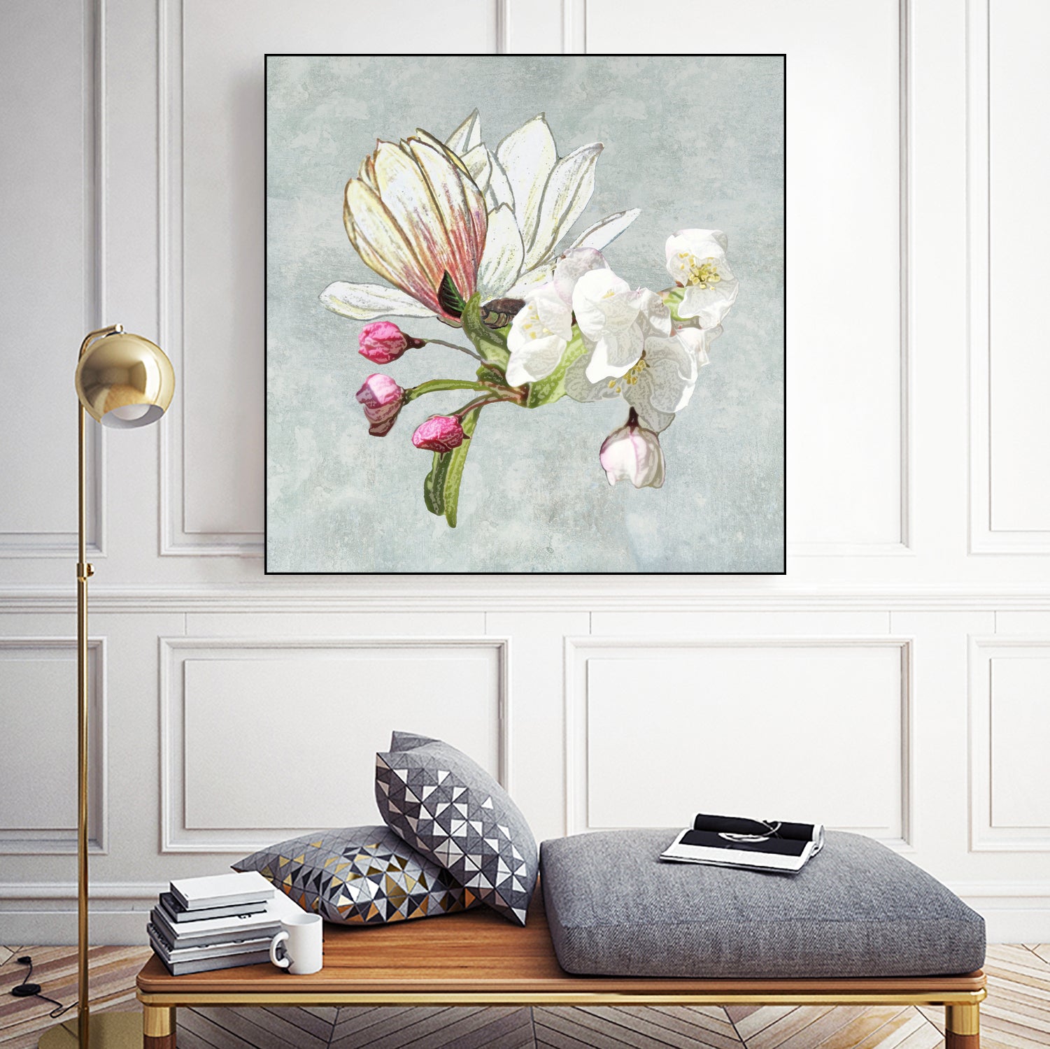 Magic in the air - blossoming by anne corr on GIANT ART - gray digital painting