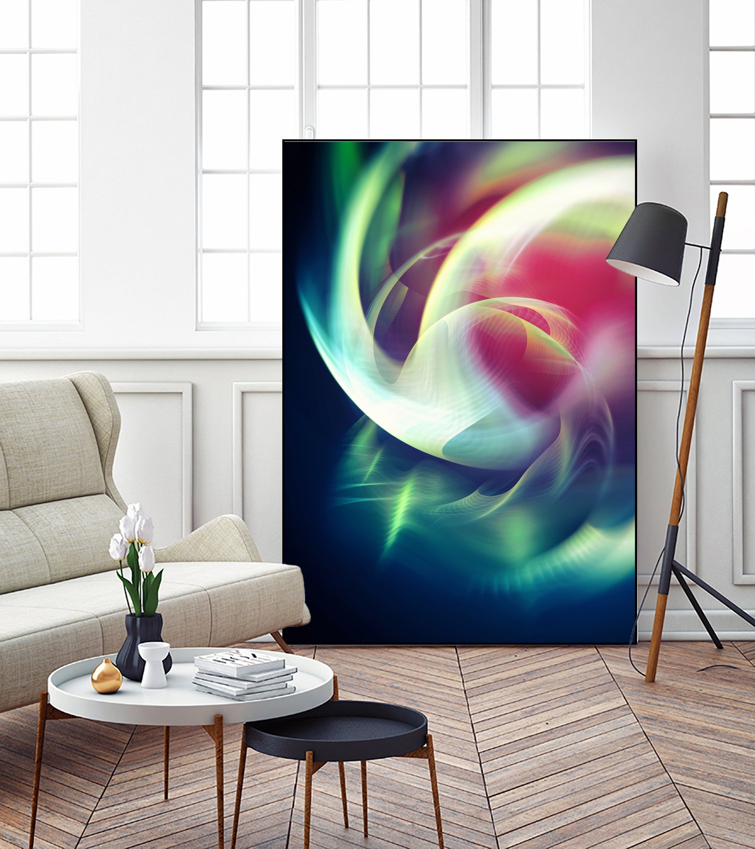 Abstract Art XIII by Tenyo Marchev on GIANT ART - green 3d art