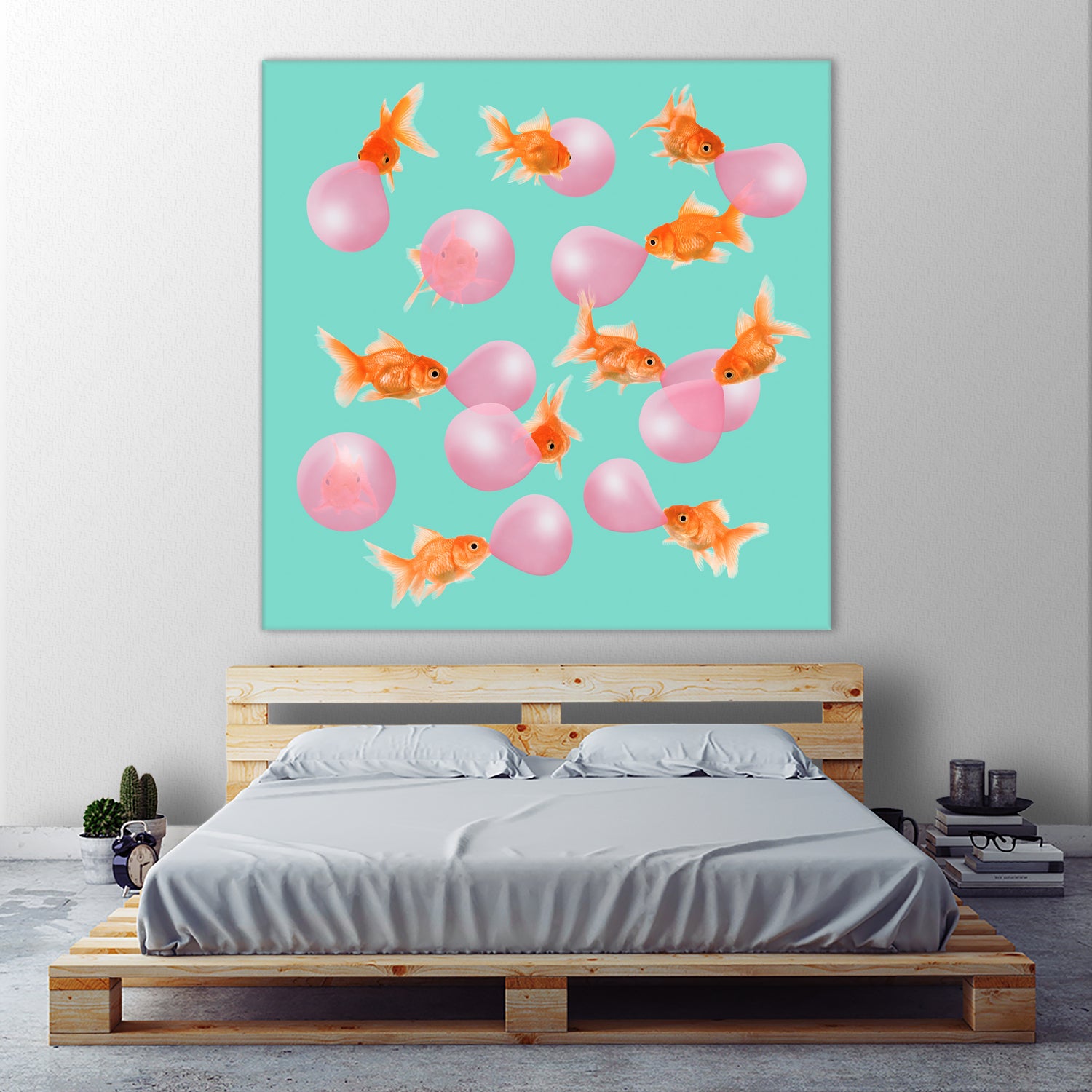 BUBBLEGUM GOLDFISH by Jonas Loose on GIANT ART - pink digital painting