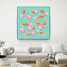 BUBBLEGUM GOLDFISH by Jonas Loose on GIANT ART - pink digital painting