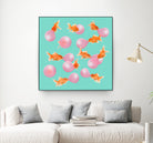 BUBBLEGUM GOLDFISH by Jonas Loose on GIANT ART - pink digital painting