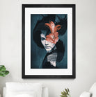 Red Flowers/Lady Portrait by dada22 . on GIANT ART - black photo illustration