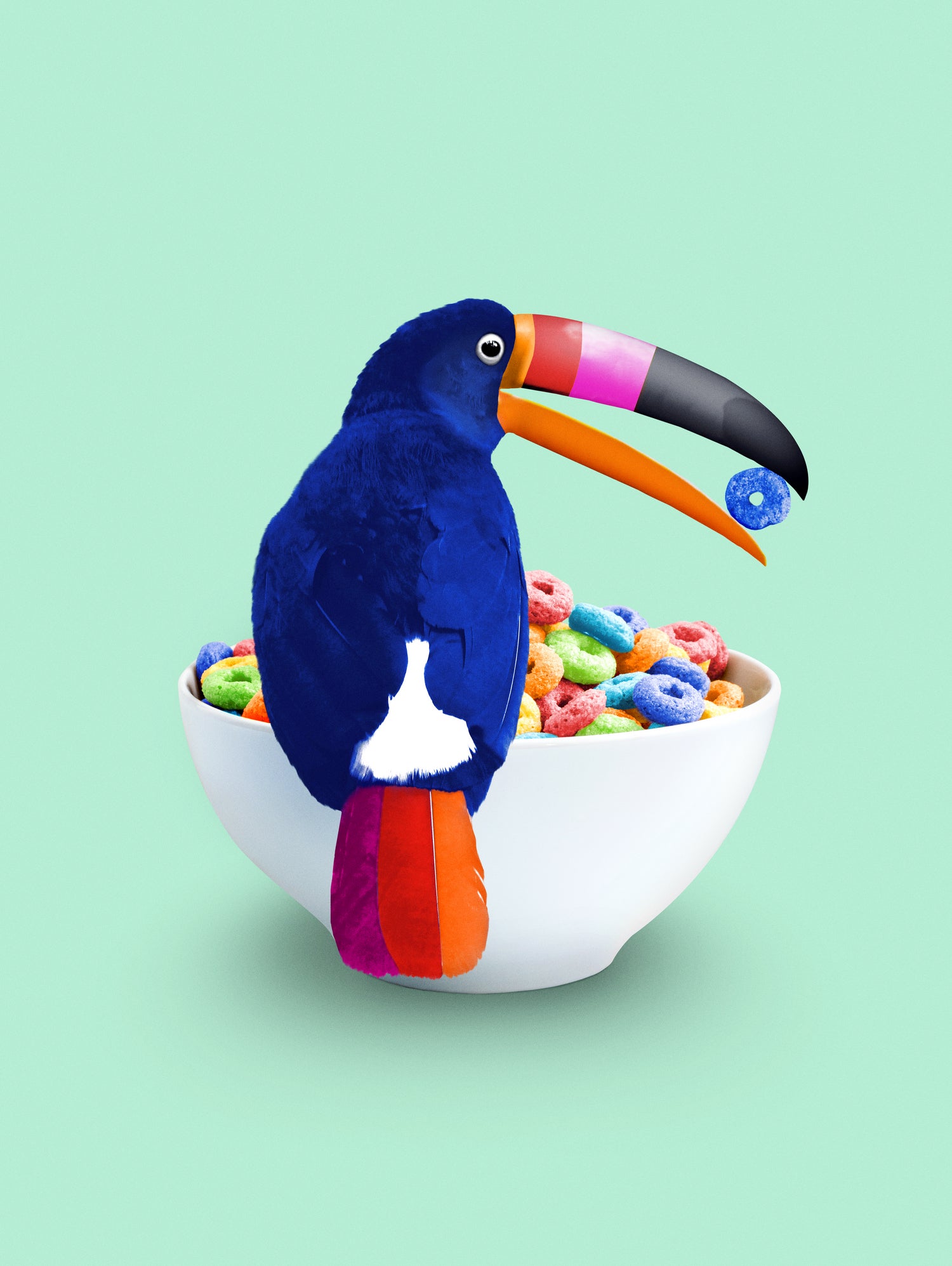 CEREAL TOUCAN by Jonas Loose on GIANT ART - green 3d art