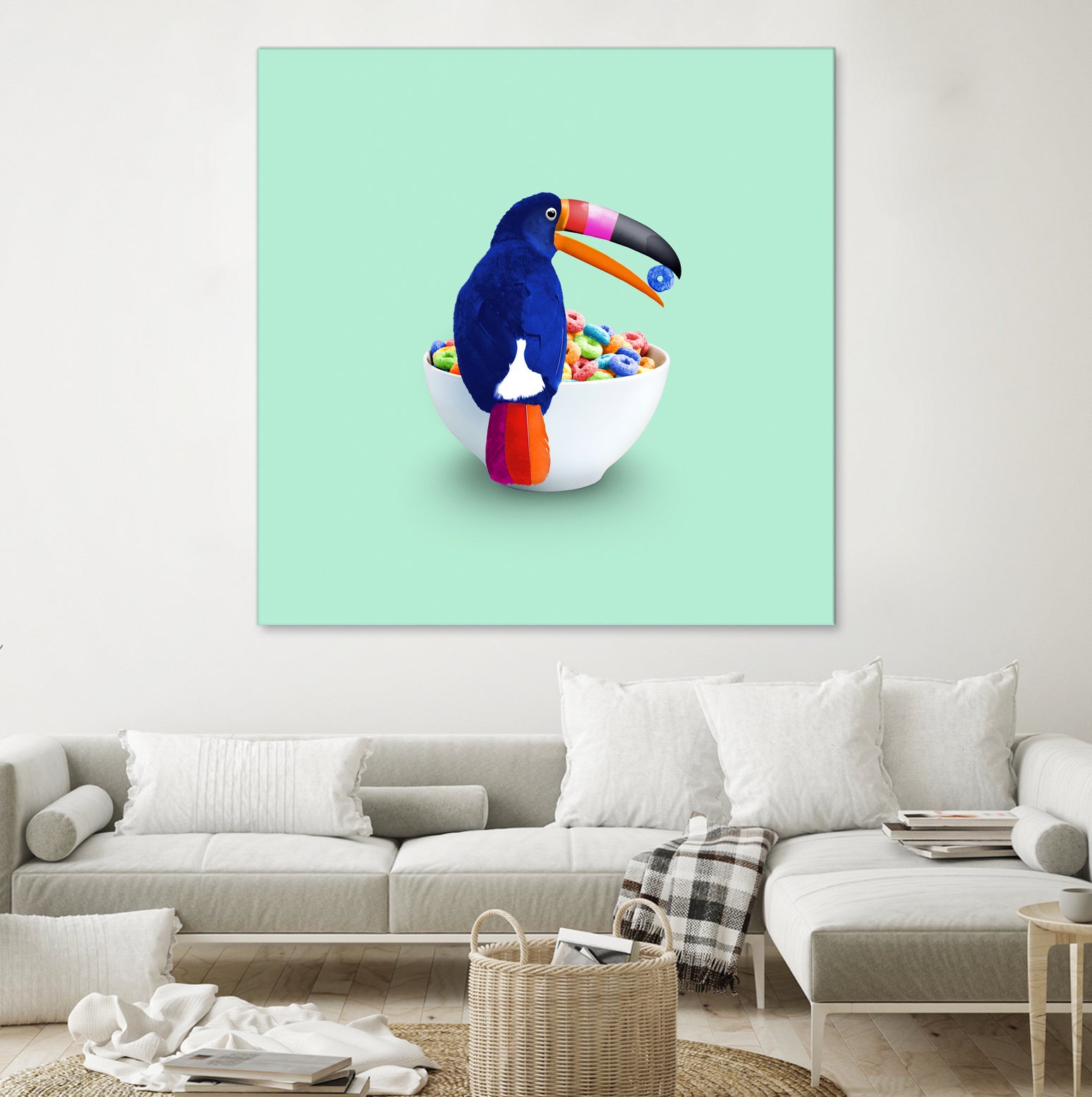 CEREAL TOUCAN by Jonas Loose on GIANT ART - green 3d art