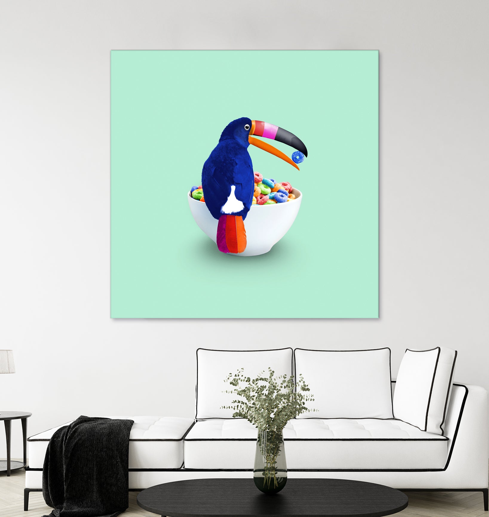 CEREAL TOUCAN by Jonas Loose on GIANT ART - green 3d art